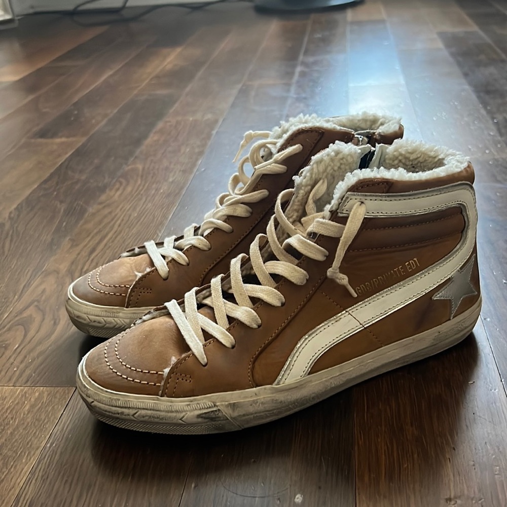 Golden Goose Camel Sneakers